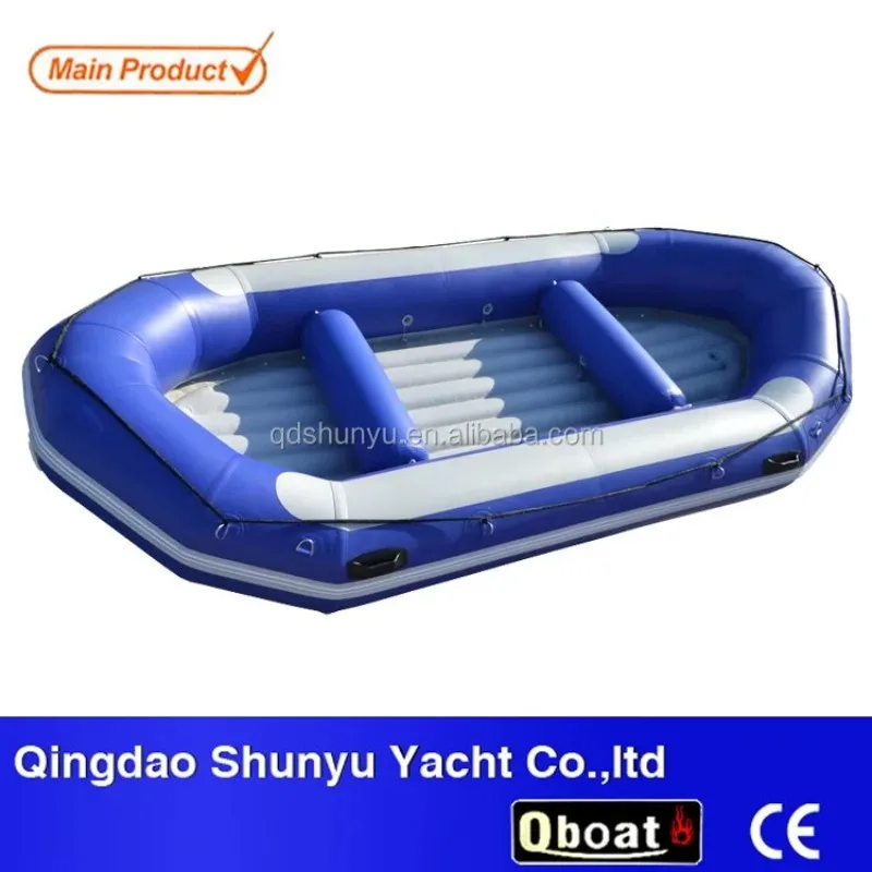 CE 1.8mm PVC 4.3m Inflatable Whitewater River Raft Boat For Sale