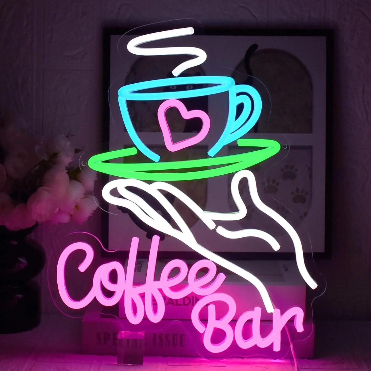 

Coffee Bar Neon Sign USB Dimmable LED Neon Lights for Cafe Shop Business Restaurants Kitchen Party Decor Gifts Signboard Light