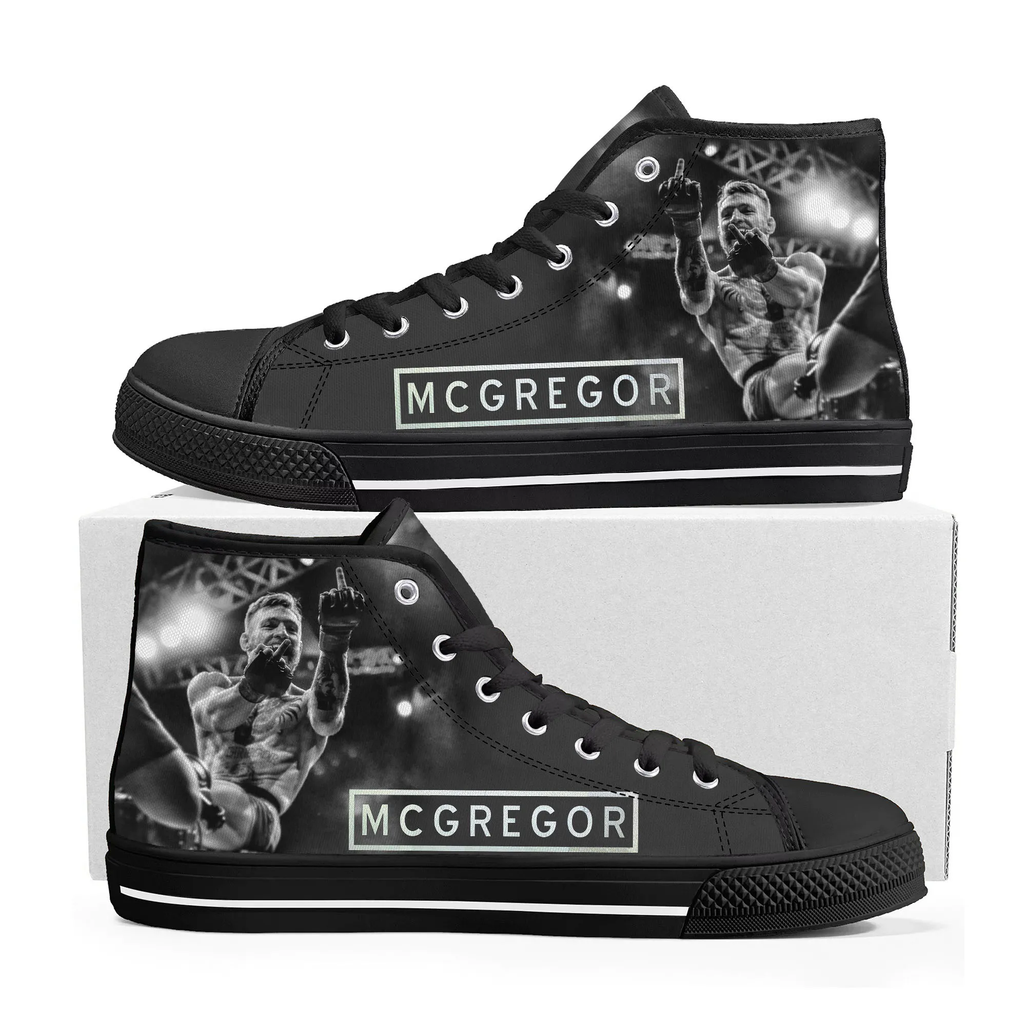 Conor McGregor Notorious Men Fans High Top Sneakers Mens Womens Teenager Canvas Sneaker Casual Custom Made Shoes Customize Shoe