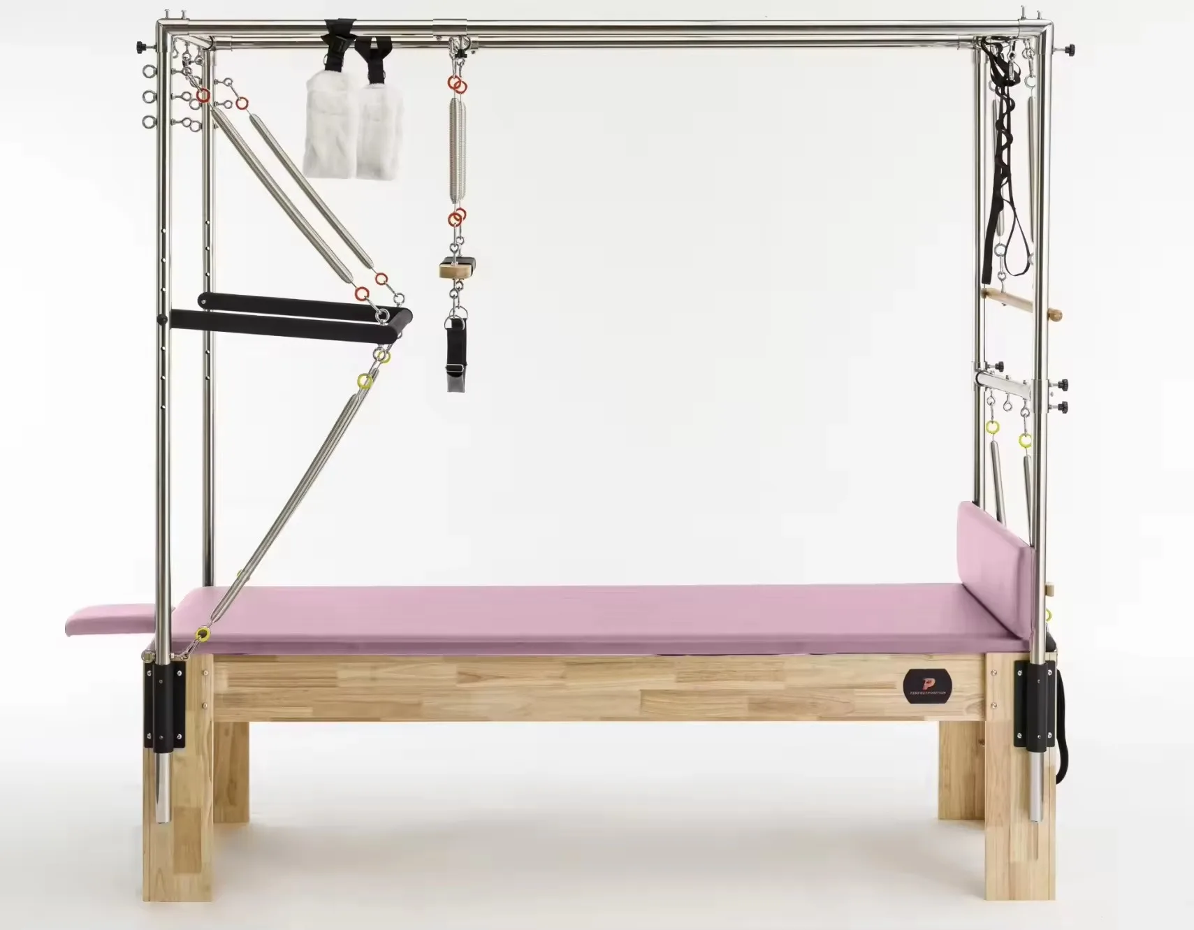 Oak Wood Pilates  Bed Elevated Core Training Machine for Home Gym Studio Fitness Body Shaping