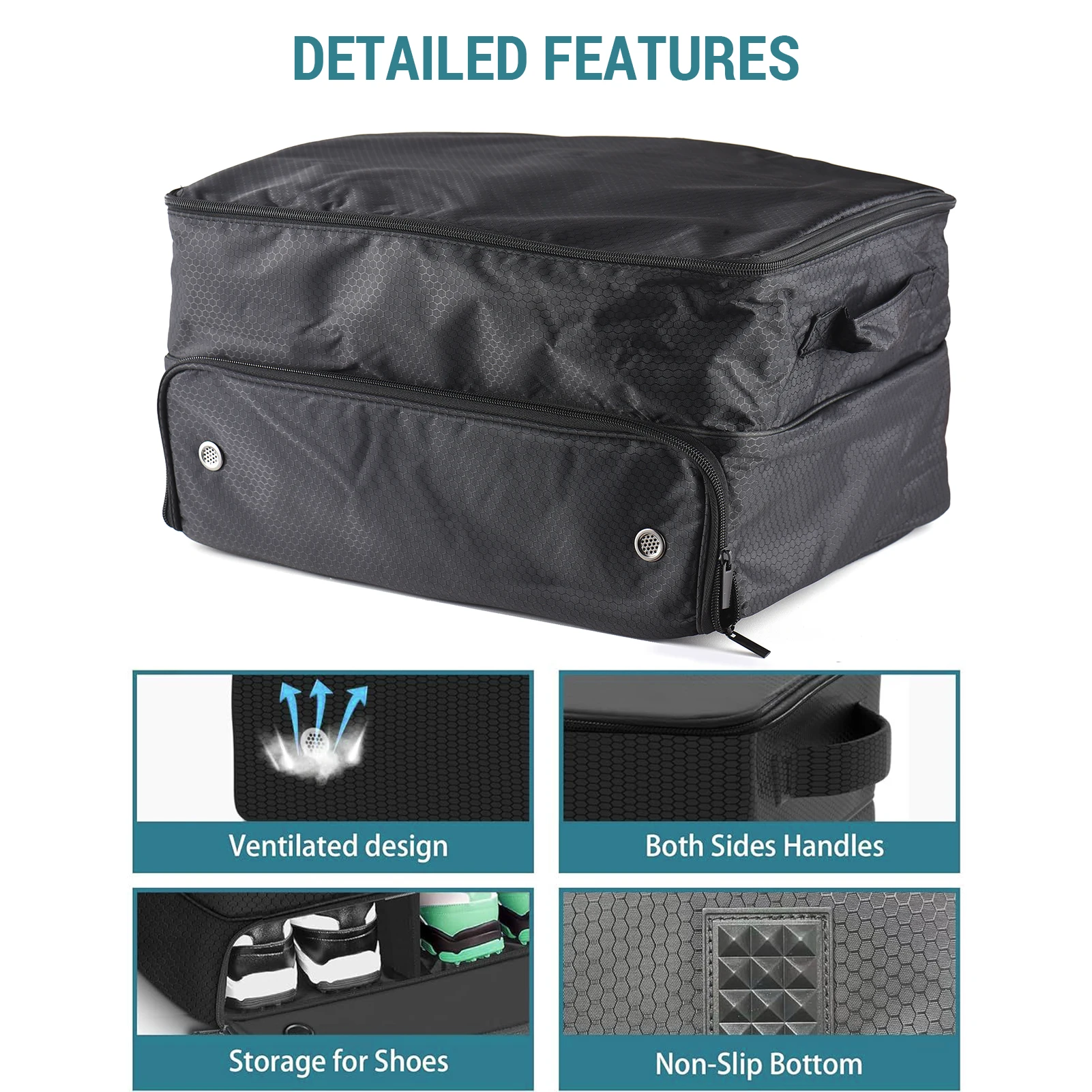 

Bag Organizer Trunk Organizer Multi Compartment Waterproof Bag with Handle Organiser with Shoe Compartment