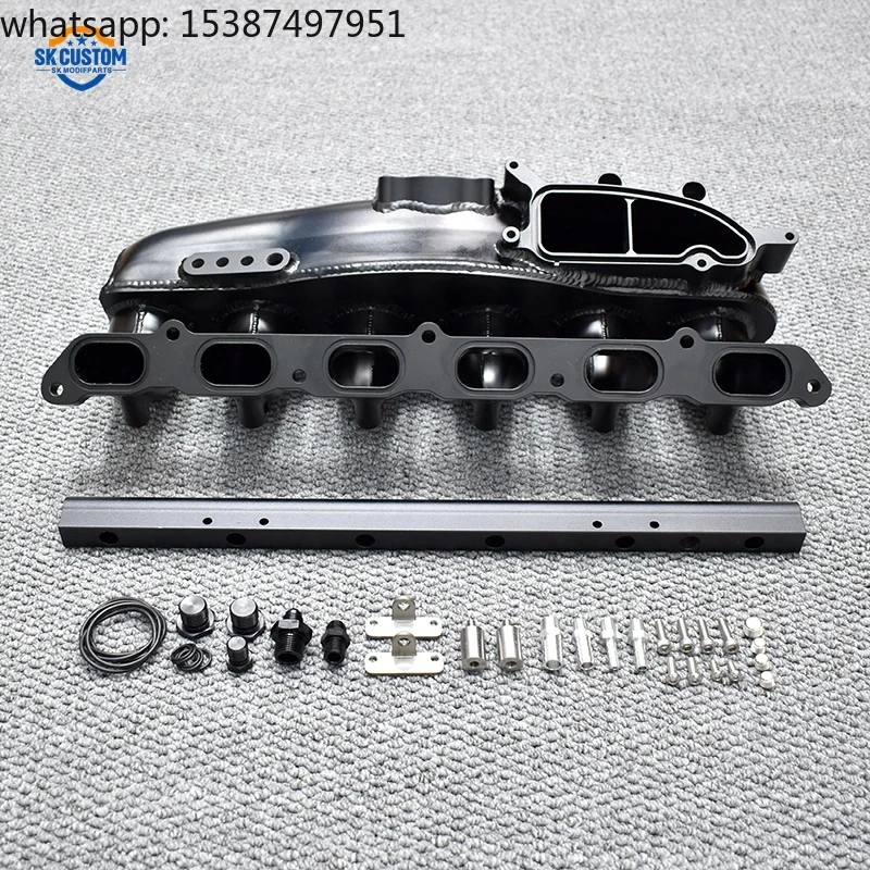 For BMW E90 E91 E92 135i 335i 535i X5 X6 N54 N55 Engine Aluminum  Throttle Body 6 Injetor Intake Manifold Fuel Rail