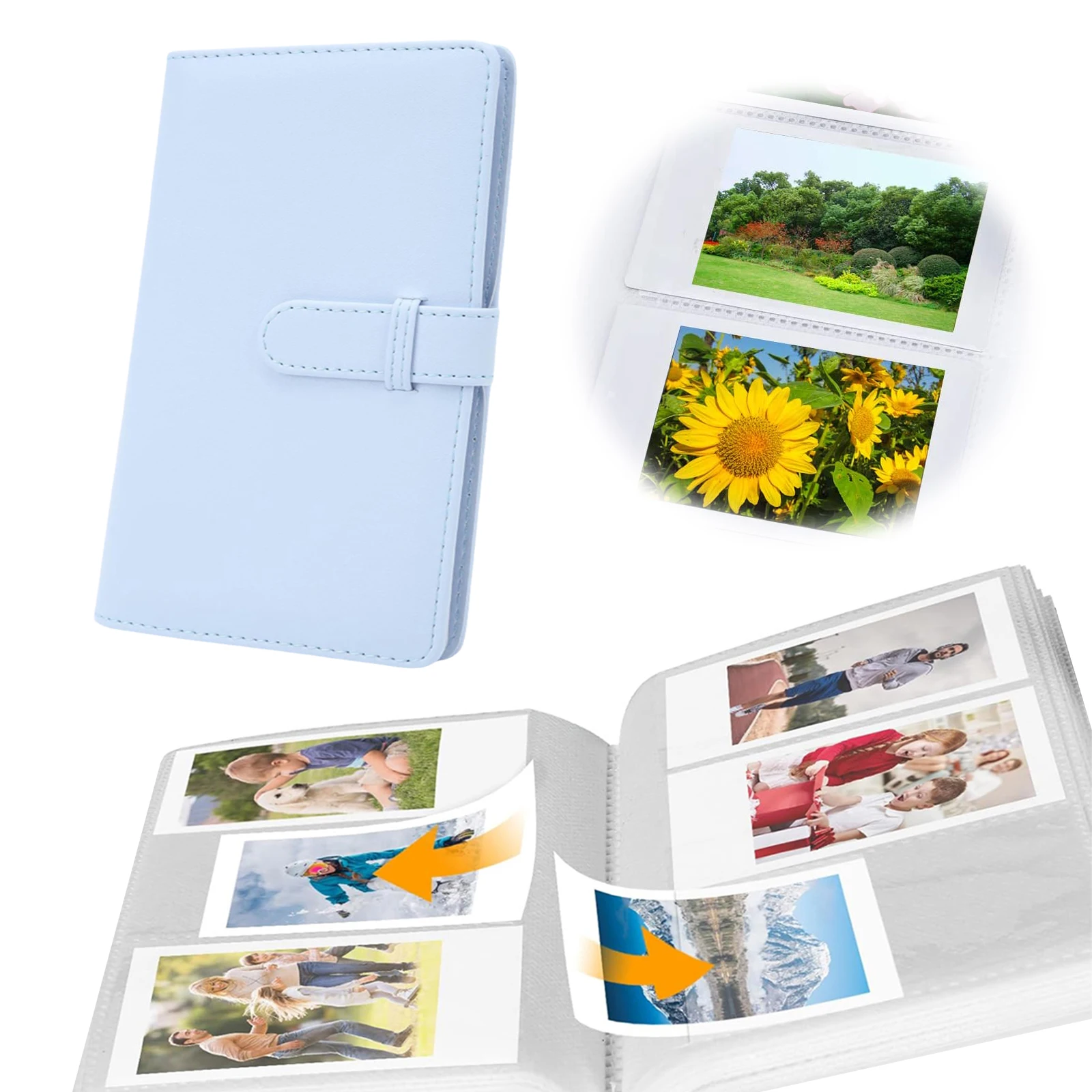 108 Pockets Photo Album PU Leather Photo Album Book Photo Storage Album for Fujifilm Instax Mini 13/12/11 Instant Camera