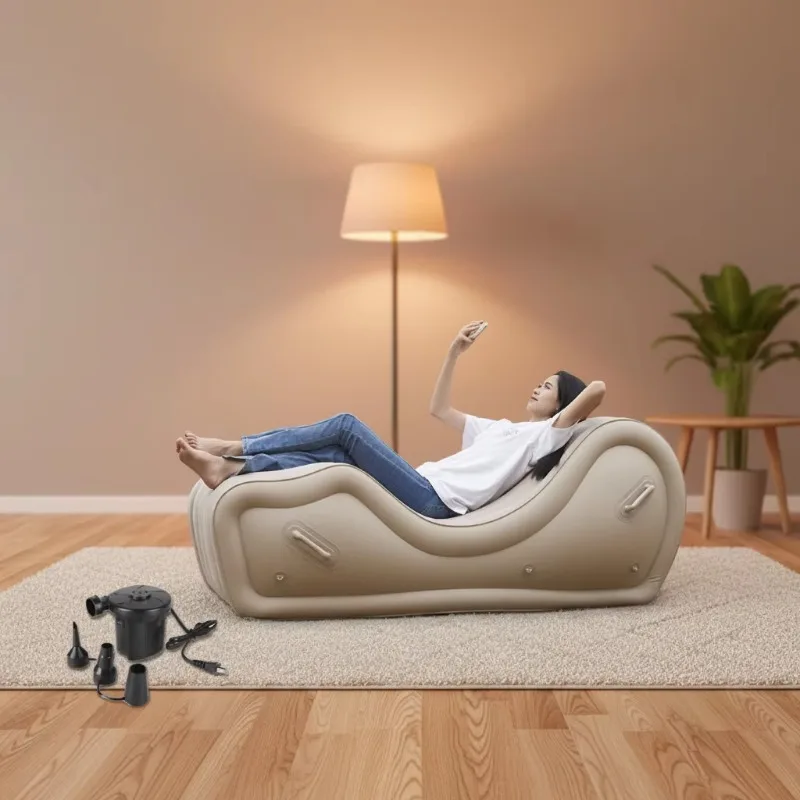 Modern Minimalist Eco-friendly Inflatable Lounge Chair Portable PVC Sofa for Living Room and Outdoor Use Fast Delivery