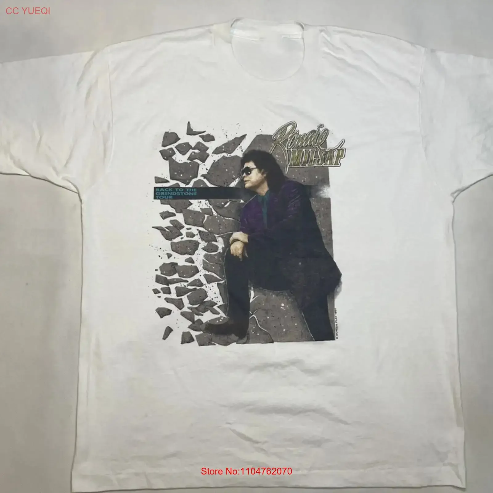 Ronnie Milsap Country Music T Shirt S 5XL MC1044 vintage Washed homme Slightly designer clothes streetwear Versatile Stretched
