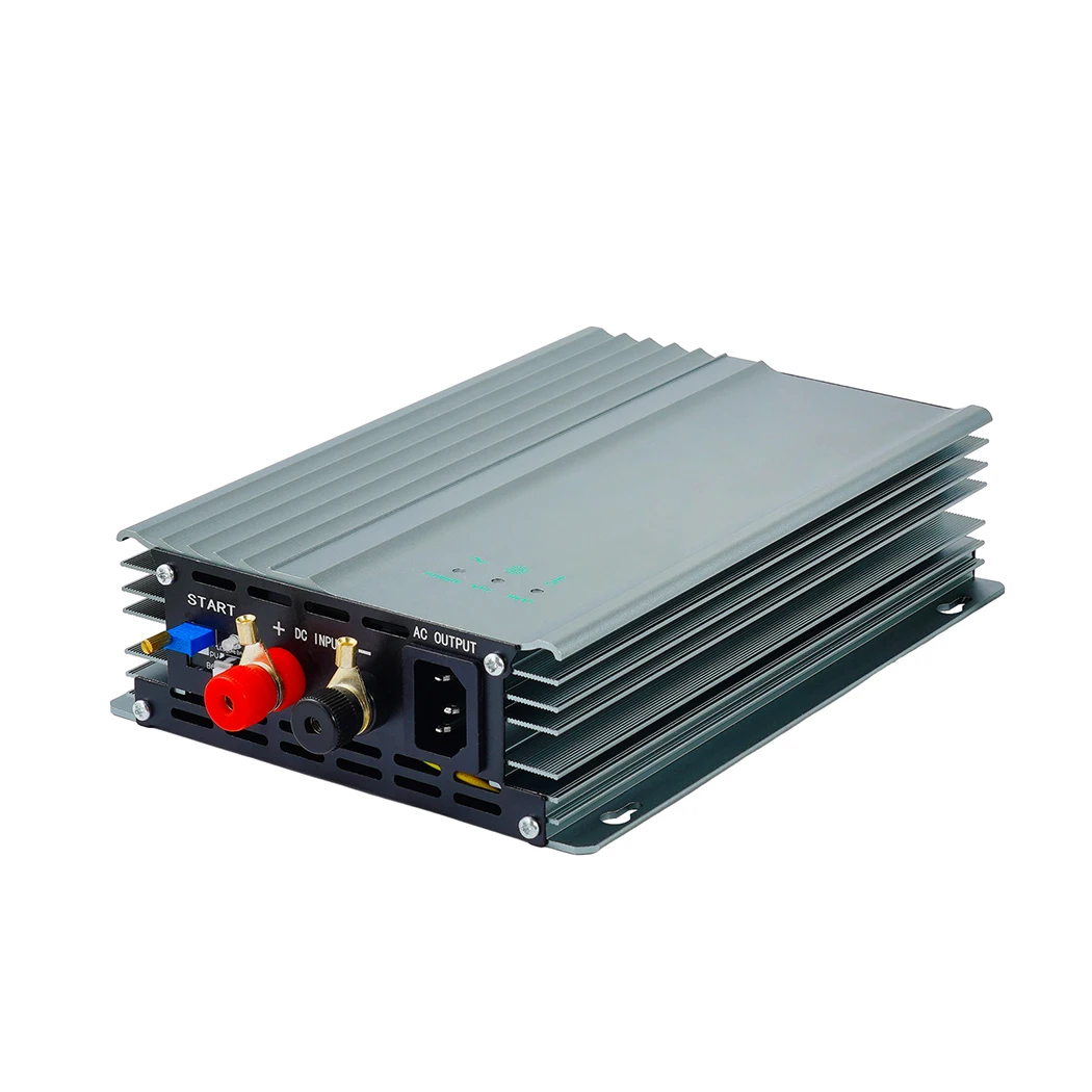 EU-Lager Y&H 500W MPPT Netzgekoppelter Mikrowechselrichter Reine Sinuswelle 12V/24V DC zu 220V AC Solarwechselrichter, Kompatibel mit PV-Modulen & Batterieentladung, Einstellbarer Ausgang, Plug & Play