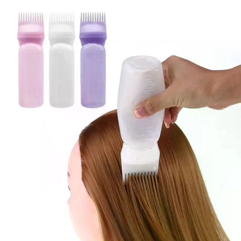 

120ML Hair Dye Bottle With Applicator Brush Salon Hair Coloring Dyeing Bottles