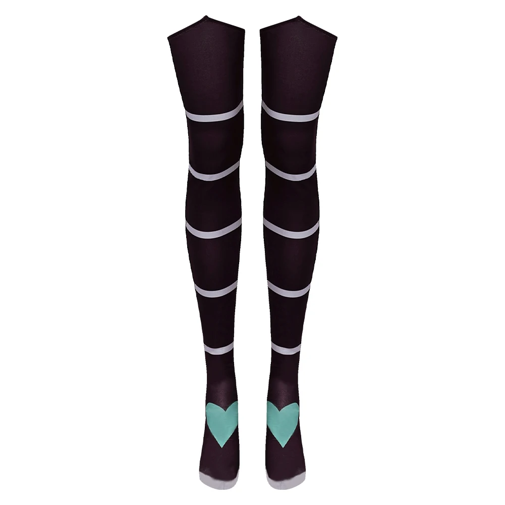 Anime Fantasy Fizzarolli Cosplay Stockings Adult Women Cartoon Striped Socks Halloween Carnival Party Costume Accessories Gifts