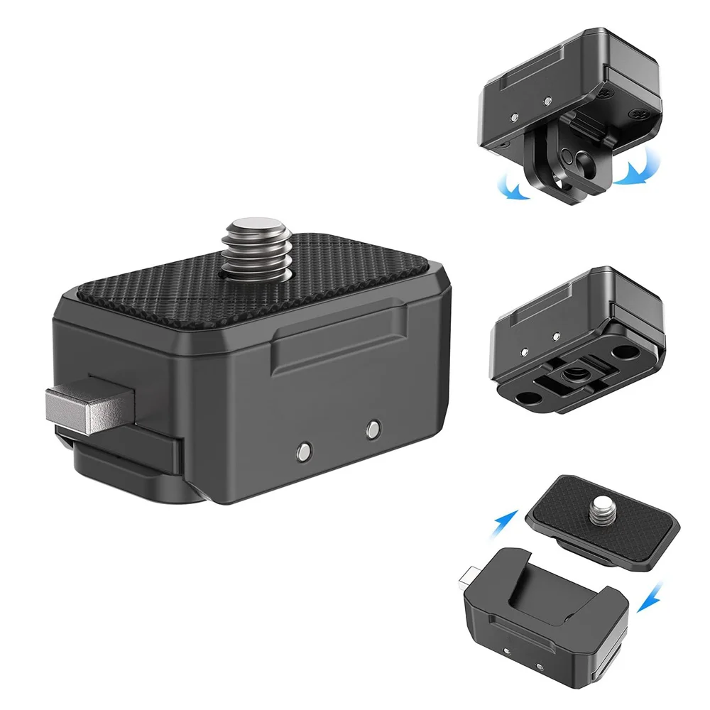 Supporto per treppiede a sgancio rapido per fotocamera adattatore per piastra QR DSLR Vlog Filmmaking kit di accessori rapidi per Gopro /Canon/Sony/Nikon/Osmo