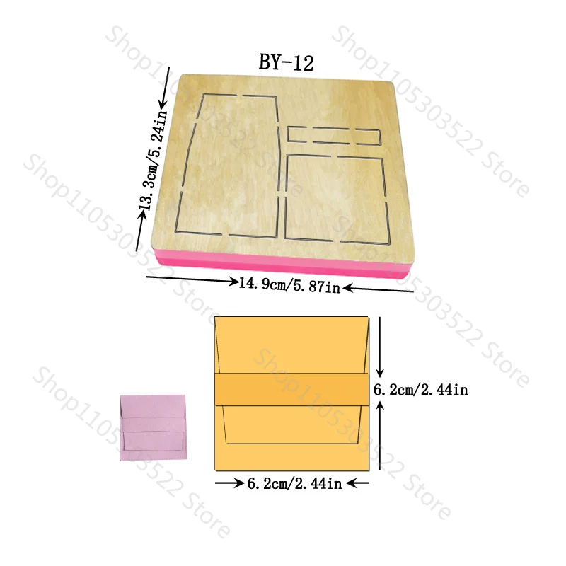 

Wooden Bag Cutting Dies for Craft Machines Compatible with Popular Mold Cutting Devices BY-12