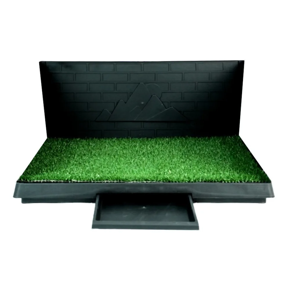 Indoor Artificial Grass Pet Toilet with Splash Guard, Washable Puppy Training Pad