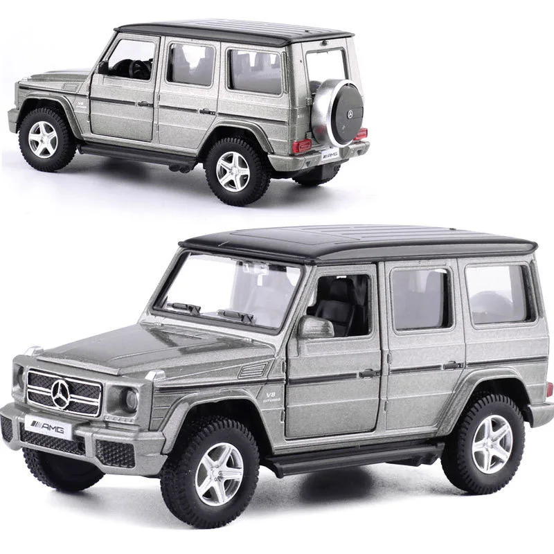 รถโมเดลเมอร์เซเดส-เบนซ์ G63 ขนาด 1/36 ของเล่นโลหะผสมแบบหล่อขึ้นรูป รถ SUV แบบดึงหลัง ขับเคลื่อนบนพื้นผิวขรุขระ สำหรับเด็ก ของขวัญ ของสะสม