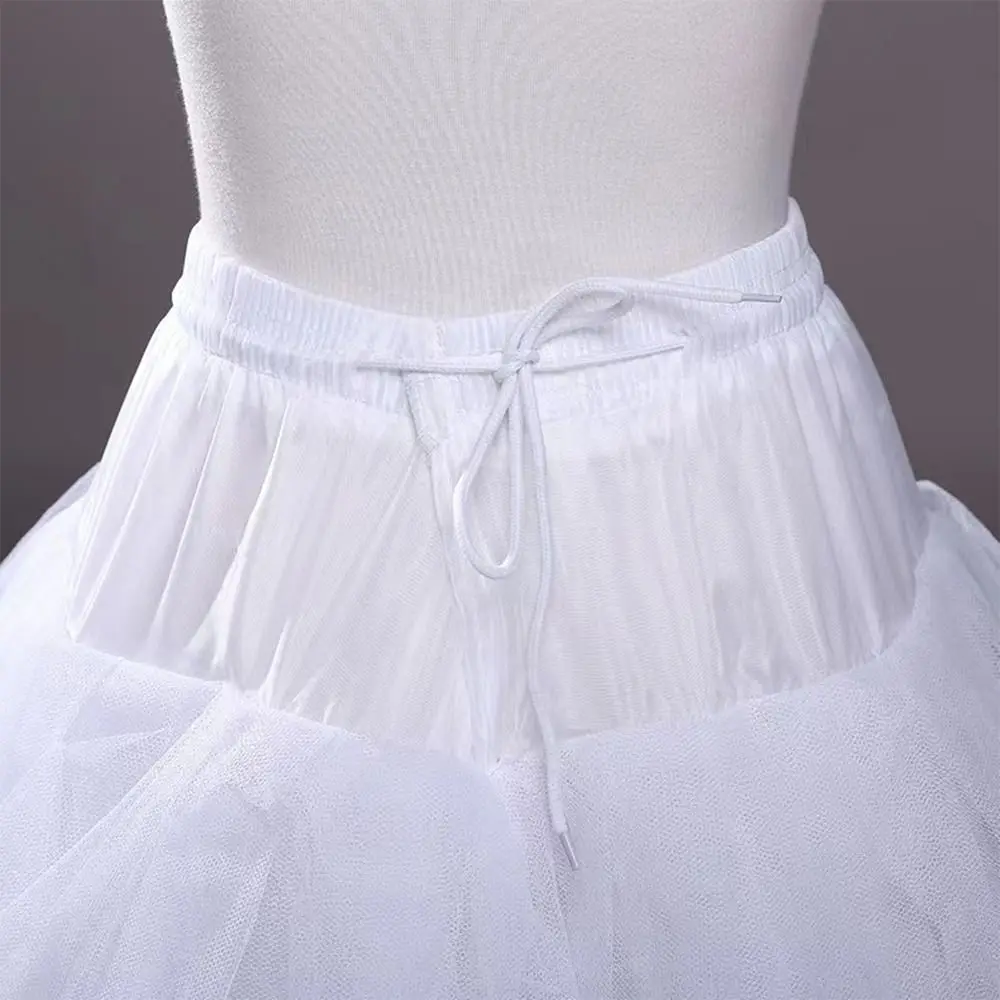 

Fashion White Petticoat 4-Layers No Hoop Ball Gown Petticoats Breathable Cosplay Underskirt Crinoline Bridal Ball