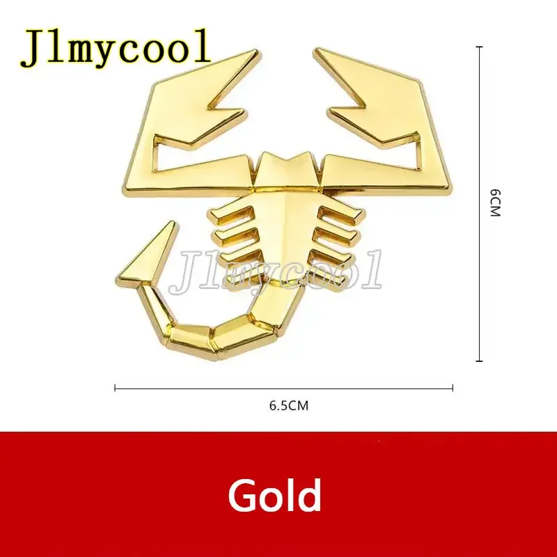 3D Metal Scorpion Car Styling hrome Zinc Alloy Adhesive Emblem Badge Sticker Decal for Fiat Abarth 500 600 124 125 595 Egea view 5