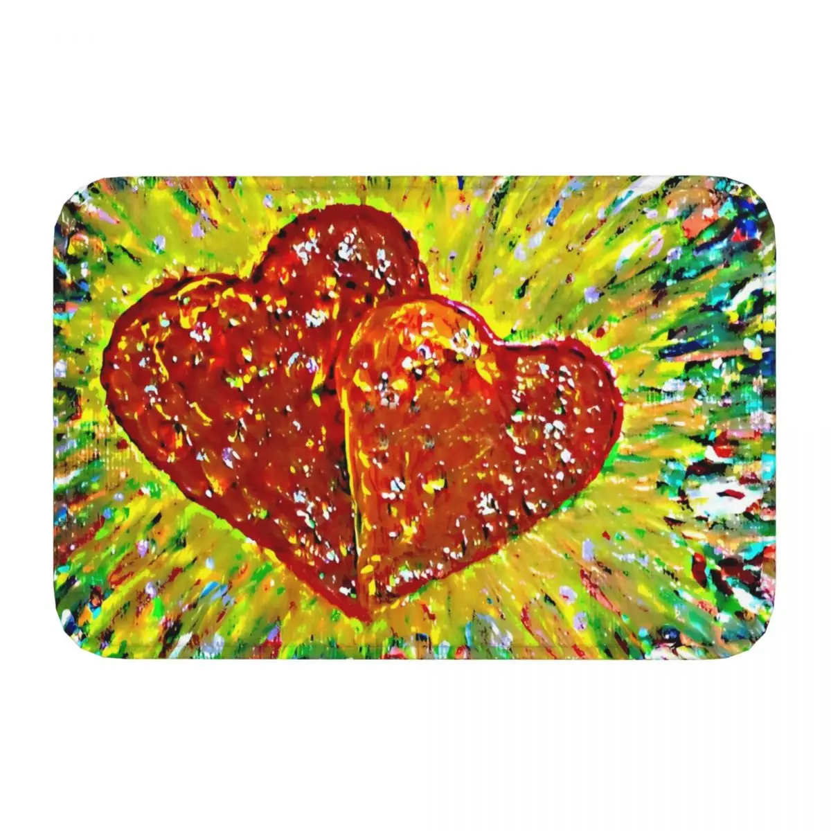 Two Hearts In 3 4 Time Non-slip Doormat Carpet Living Room Kitchen Mat Welcome Flannel Modern