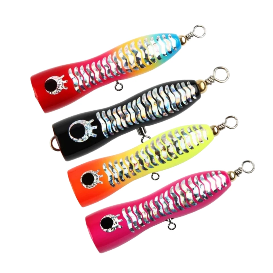 Popper de madera para pesca – Señuelo de superficie 10 cm
