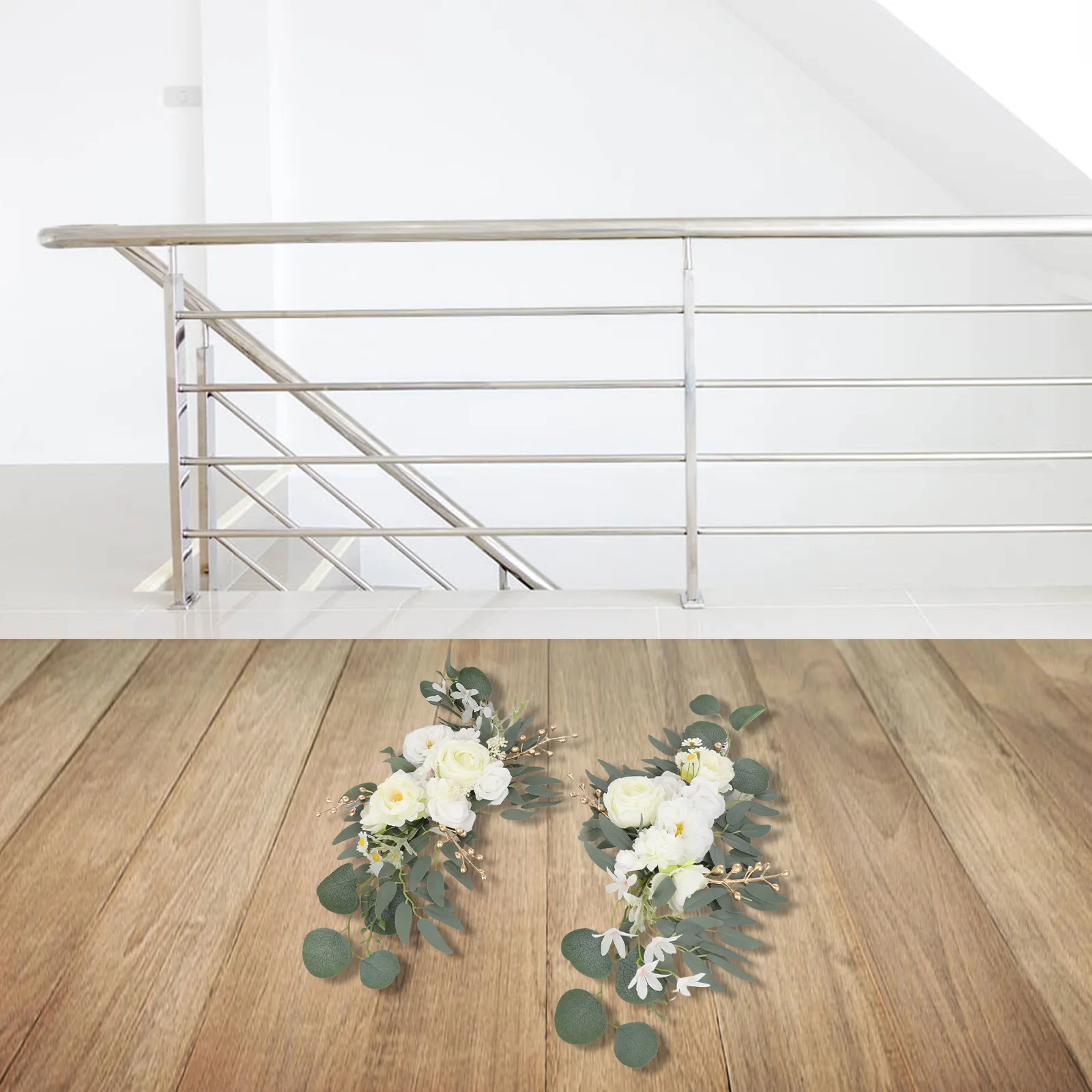 

Искусственные цветы для декора мероприятий и интерьера дома, набор из двух штук, реалистичный вид, имитация букета, красиво оформленные.