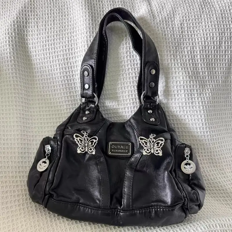 

Butterfly Streetwear Vintage Punk Underarm Bag Fashion Women Shoulder Bag All Match Itabag Designer Commuting Bag