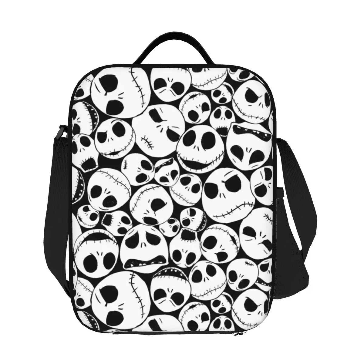 Custom Halloween Jack Skellington Lunch Box per le donne Nightmare Thermal Cooler Food Insulated Lunch Bag School Children Student