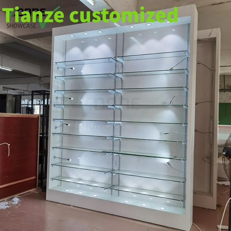 armario de sapato de vidro personalizado vitrine de exibicao 01