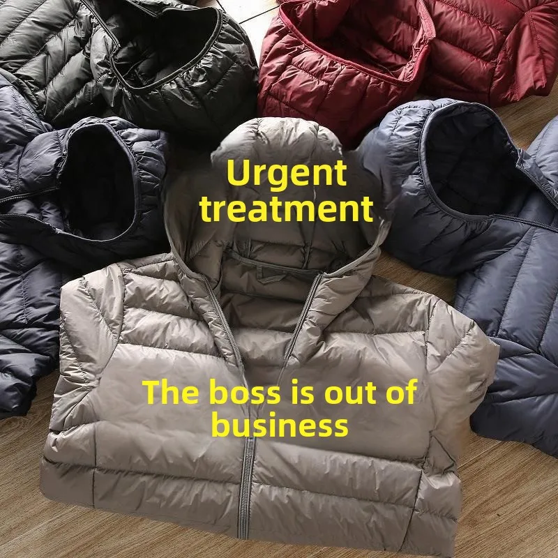 

Lightweight Padded Jaet for Men Winter Coat with Hood Stand Collar plus Size Warmth Youthful Sle Water Resistant Outerwear