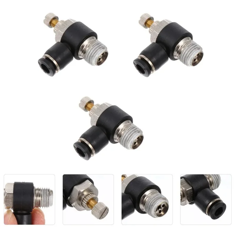 Quick plug-in quick couplings, pneumatic couplings, throttle valves, speed control valves, straight threads