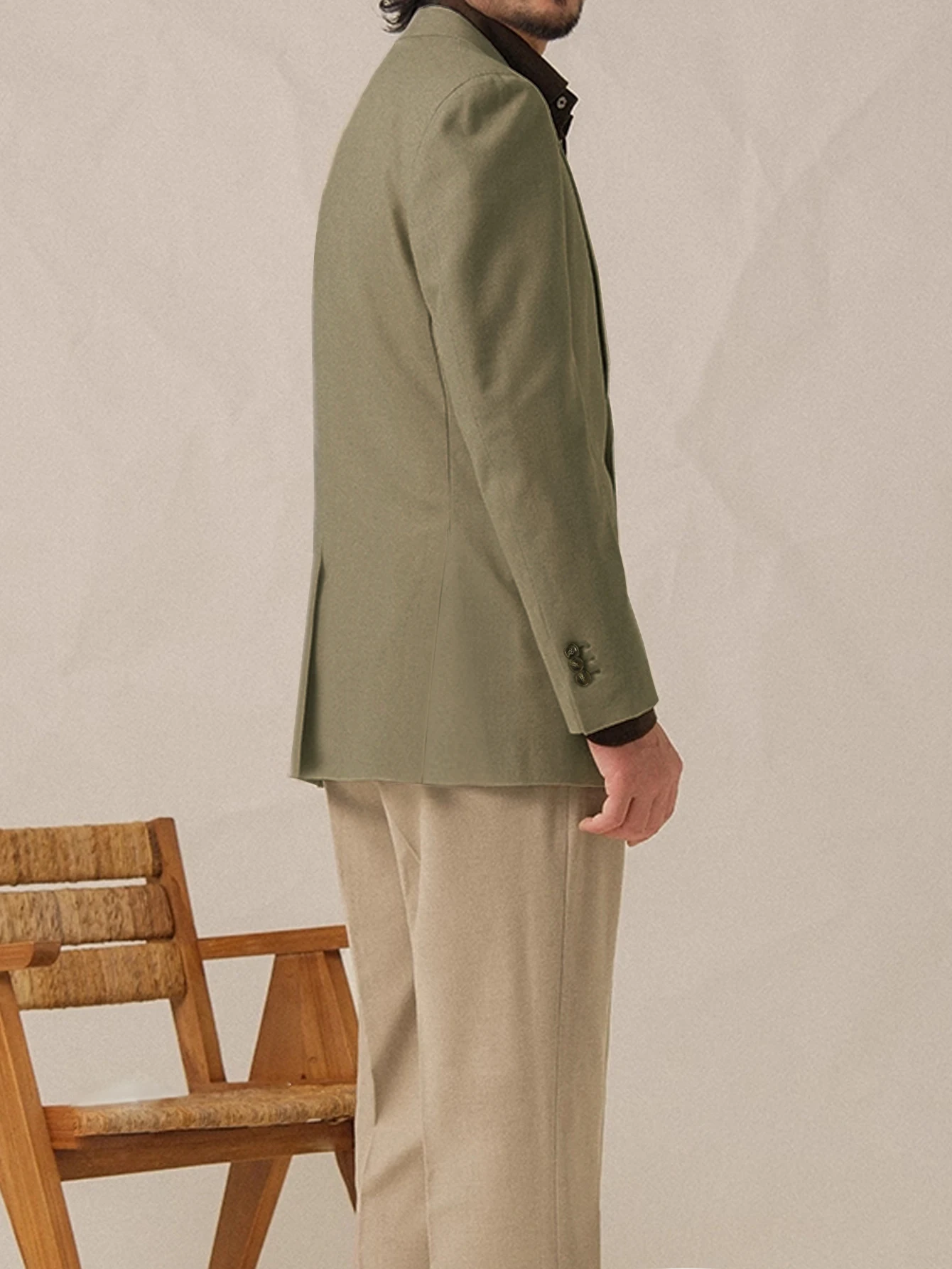 ‌ Chaqueta de estilo italiano británico neápolita para hombre Otoño Invierno nueva llegada Casual elegante traje cómodo abrigo con bolsillo con botones