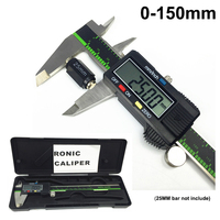 0-150mm 6 Inch Stainless Steel Digital Caliper 150mm Plastic Electronic Vernier Caliper  Gauge Micrometer High Quality