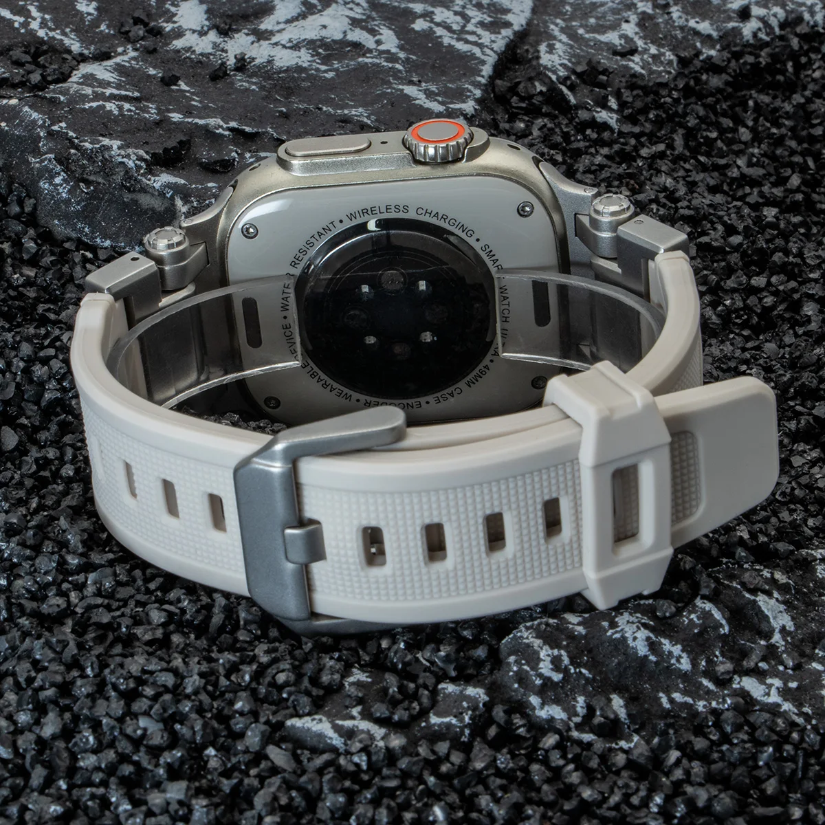 حزام سيليكون + حافظة معدنية لساعة أبل Ultra2 10 46 مللي متر 49 مللي متر 44 مللي متر 45 مللي متر غطاء حماية سوار IWatch Series 9 8 7 6 SE