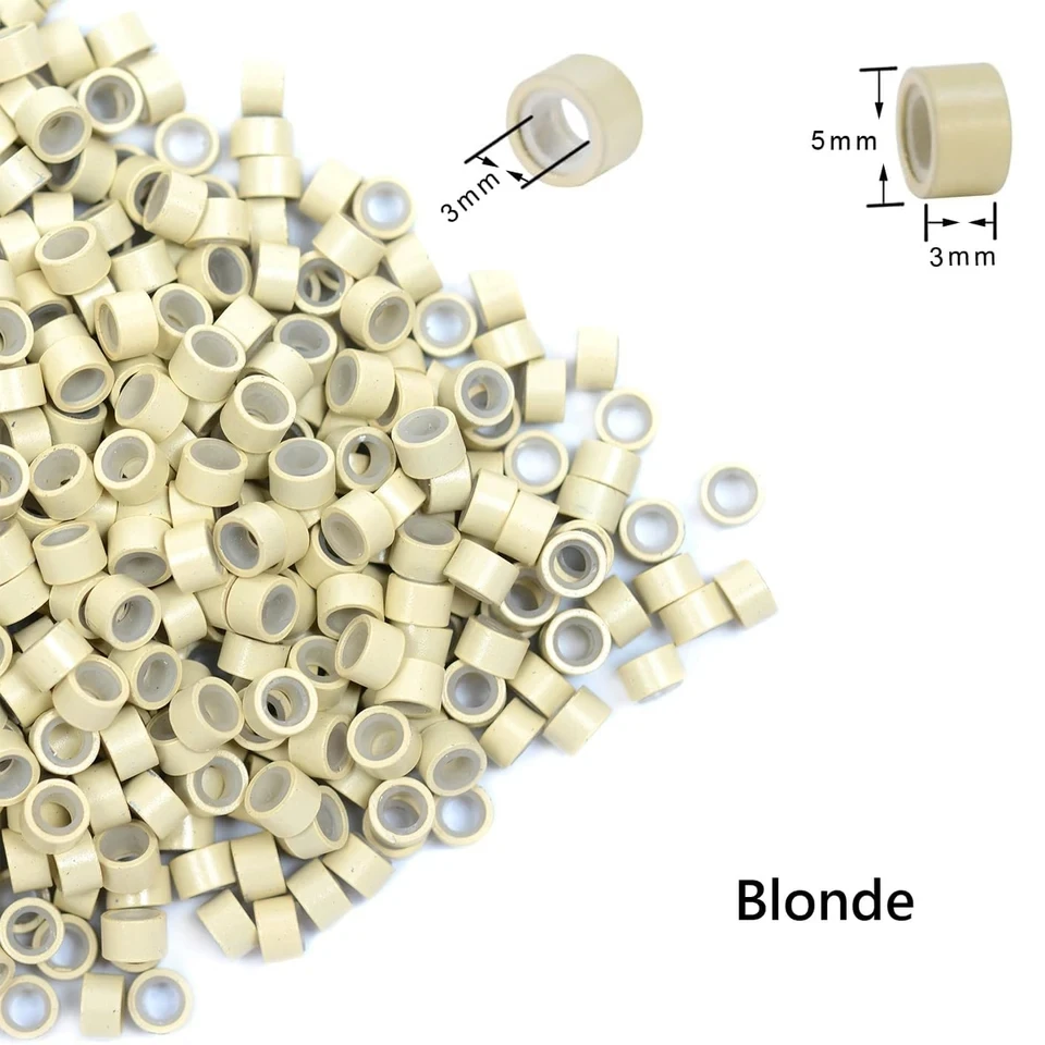 

Hair Extensions Micro Rings 5*3*3mm 250PCS Silicone Lined Micro Rings nano rings hair extensions tools