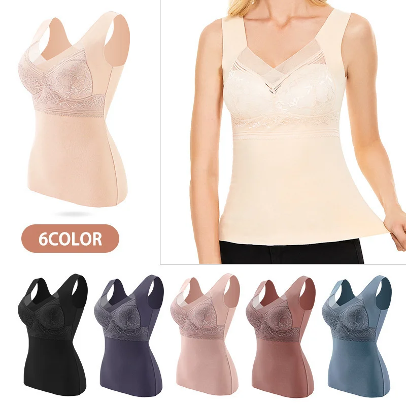 

Women's Sexy Tank Top Thermal Underwear - Self-Heating Shirt Vest Sleeveless for Winter Warmth - Tube Tops for Female Comfort