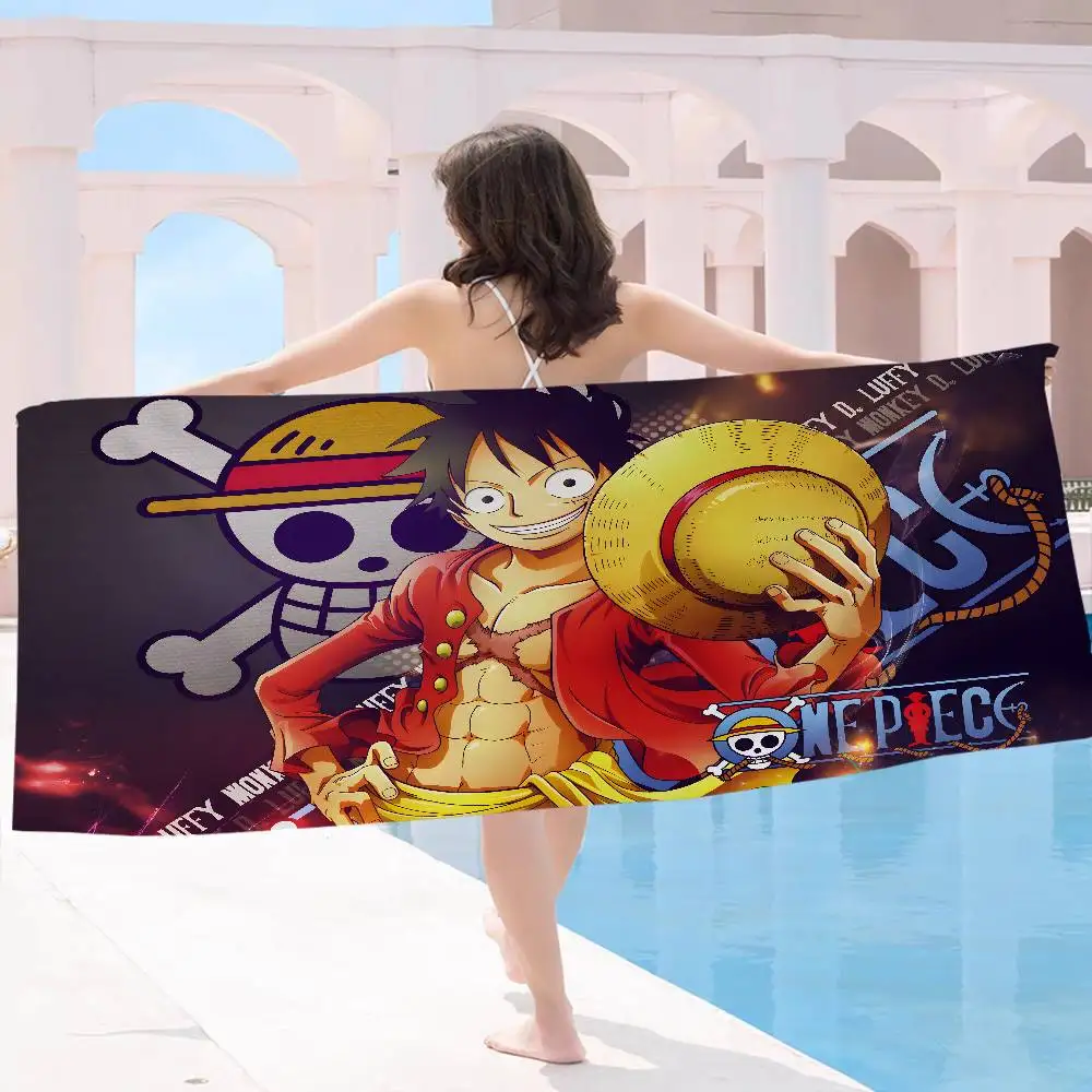 Anime O-ONE P-PIECE L-lullyS Beach Towel Colorful Bath Towels for Girl Microfiber Quick Dry Custom Sand Free Beach Yoga Spa