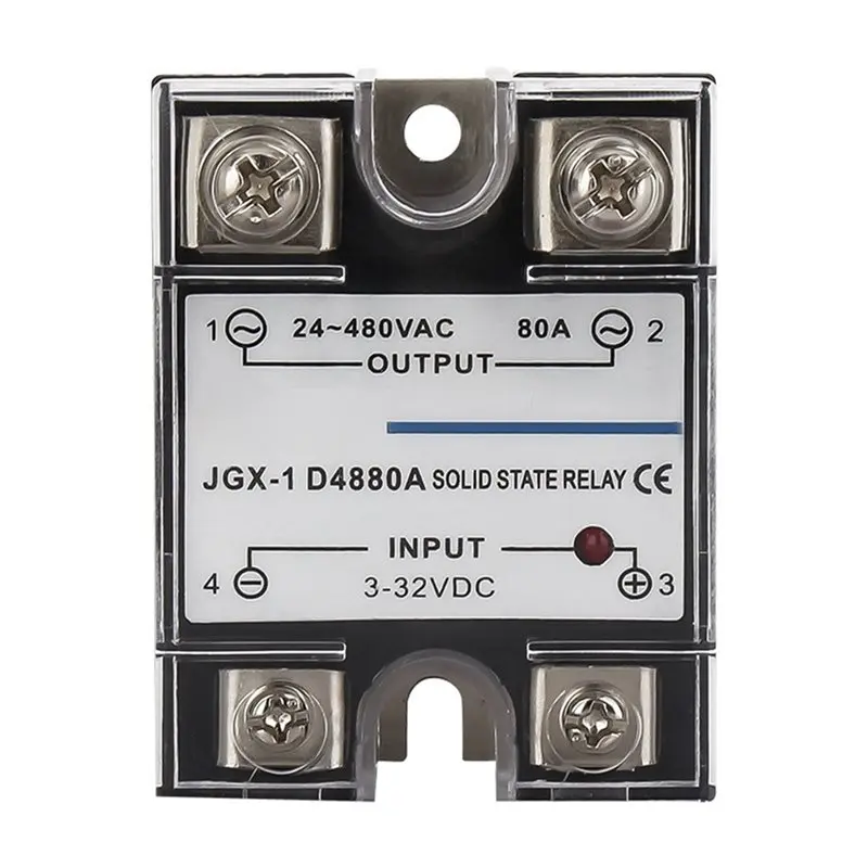 T19C 2X Single Phase Solid State Relay Single Phase SSR DC Control AC Solid State Relay 80A