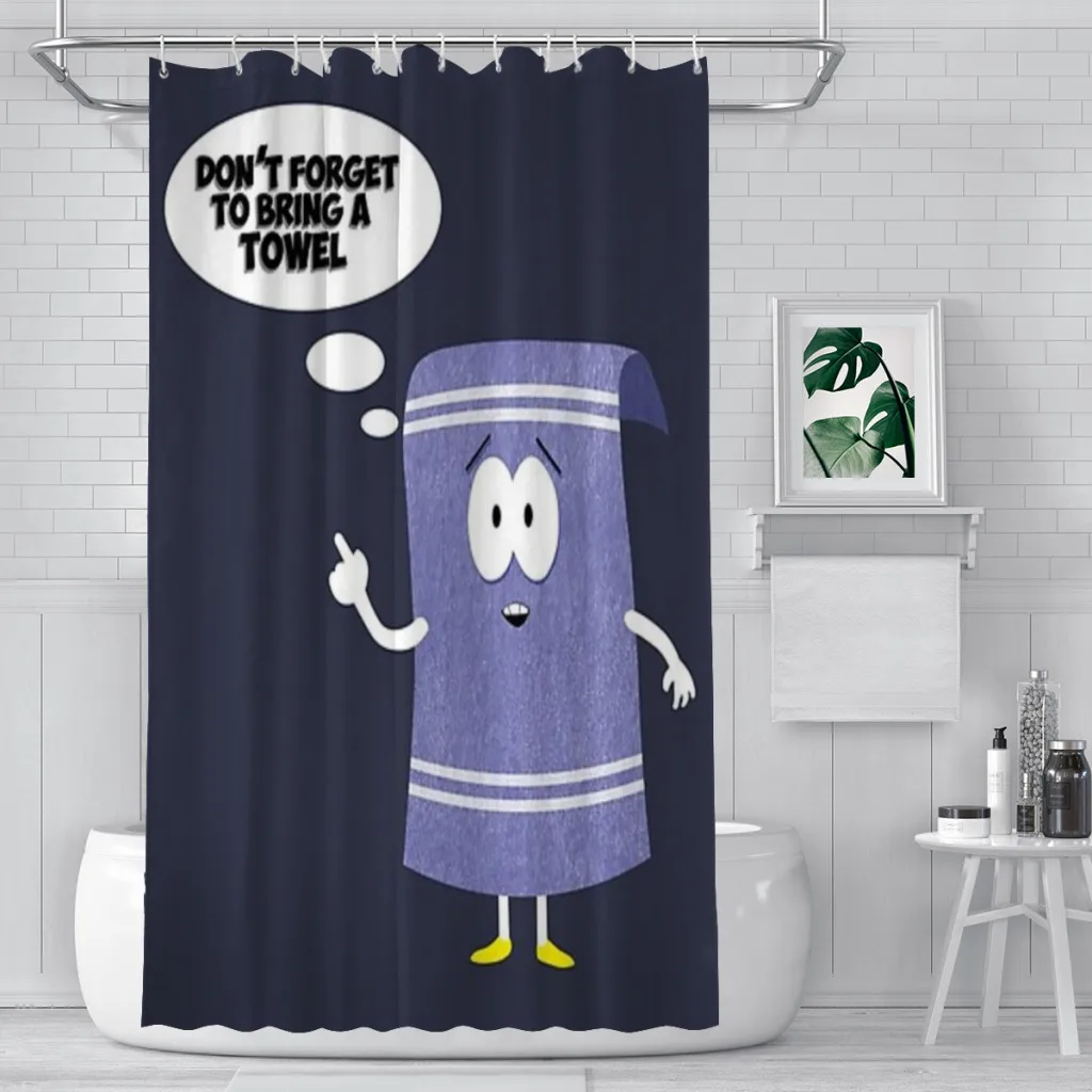 

Shower curtain Bathroom Don't forget about towelie decor Modern household Curtain Festival gift