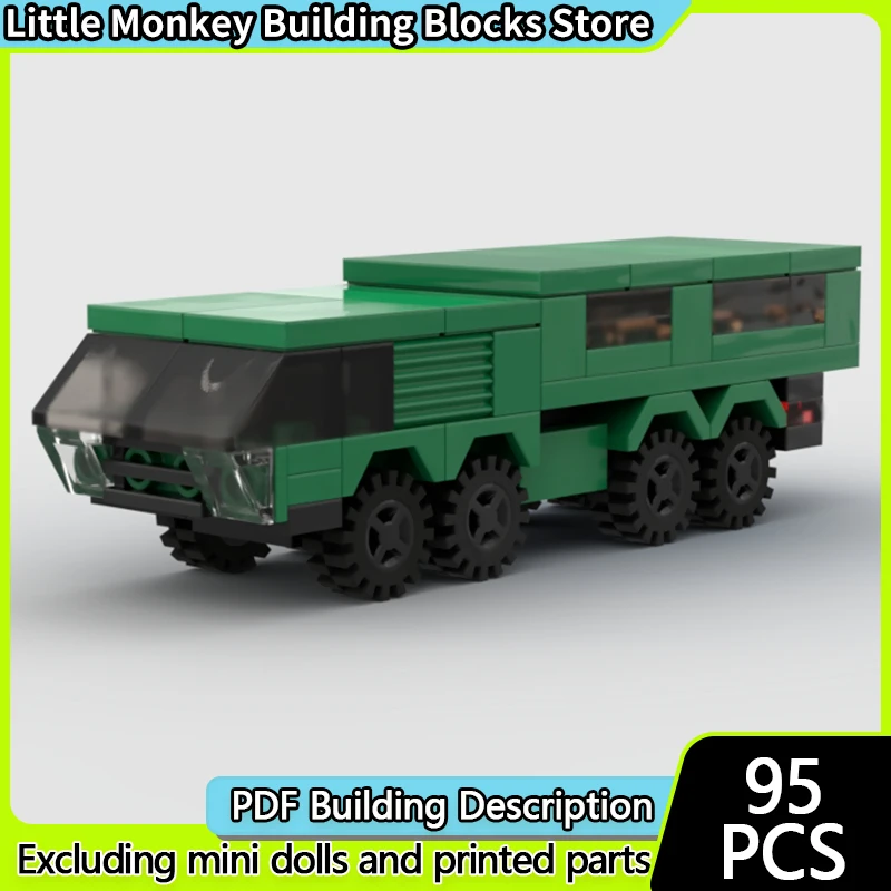 

City Car Model MOC Building Bricks Small Eight-Wheeled Truck Modular Technology Children Holiday Gifts Assemble Toys Suit