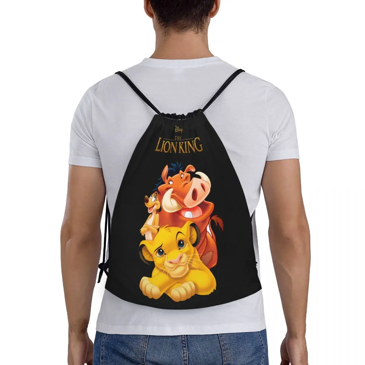 Custom The Lion King Drawstring Bags for Training Yoga Backpacks Women Men Sports Gym Sackpack