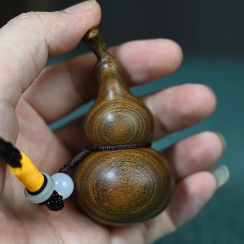 

Creative Gourd Hand Adornment Smooth Surface Desktop Craft Decor Wooden Ornament Creative Gourd Figurine