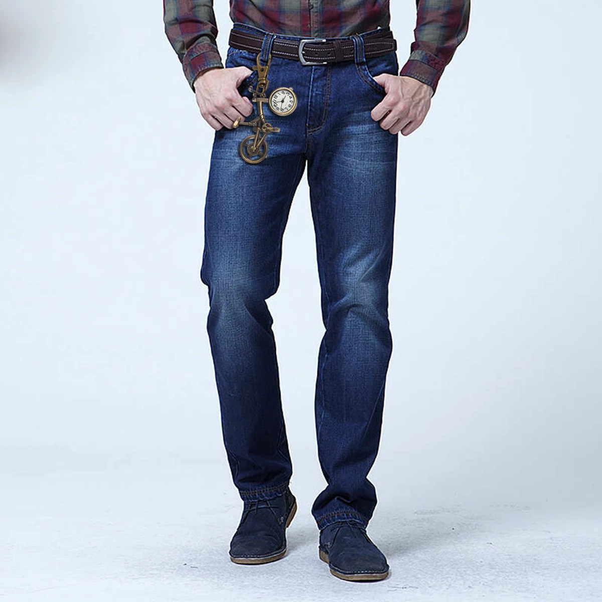 

Retro Bicycle Keychain Hanging Watch Pocket Elegant Bycicle Shaped Clock Craft Delicate for Gift