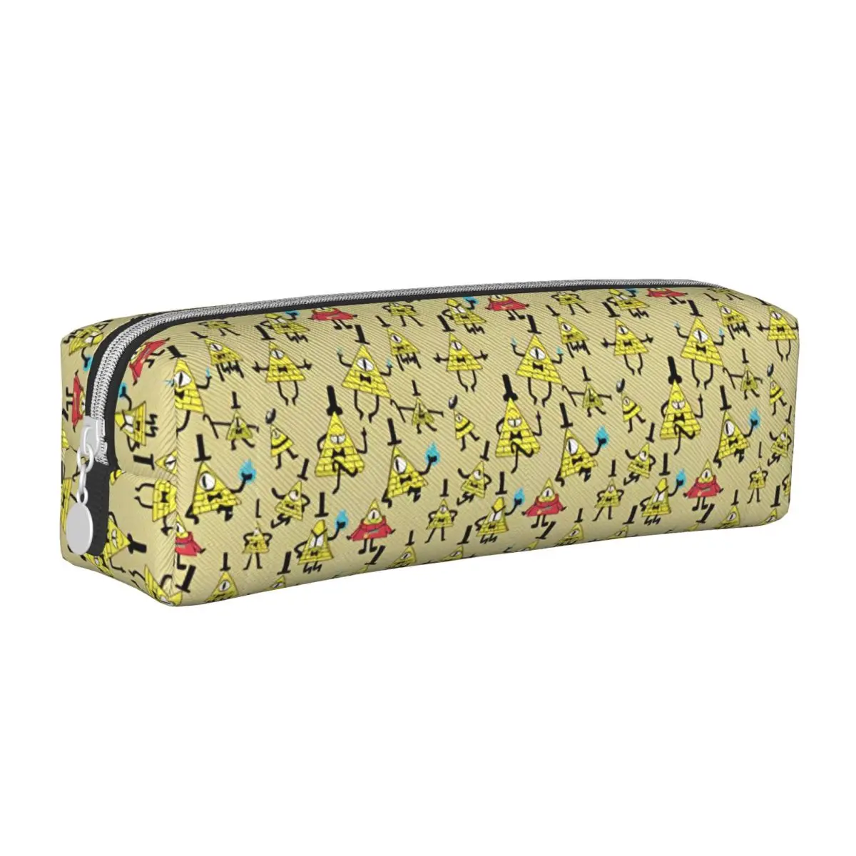 Gravity Fall Bill Cipher Pattern Pencil Case New Pen Bags Student Large Storage Office Gifts Pencil Pouch