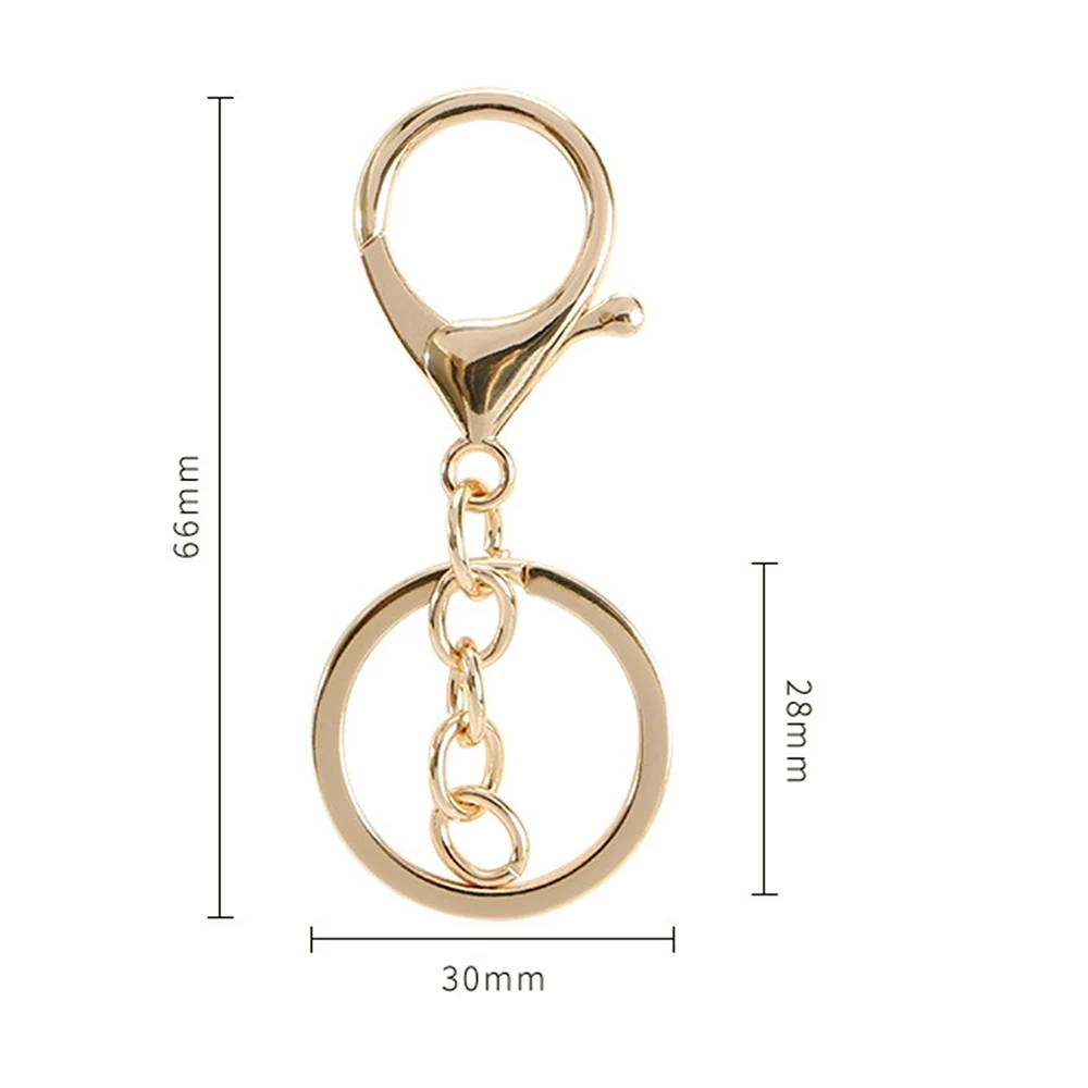 Silver Gold Blank Keychains Metal Split Ring Key Holder Rings Women Men DIY Findings Making Accessories