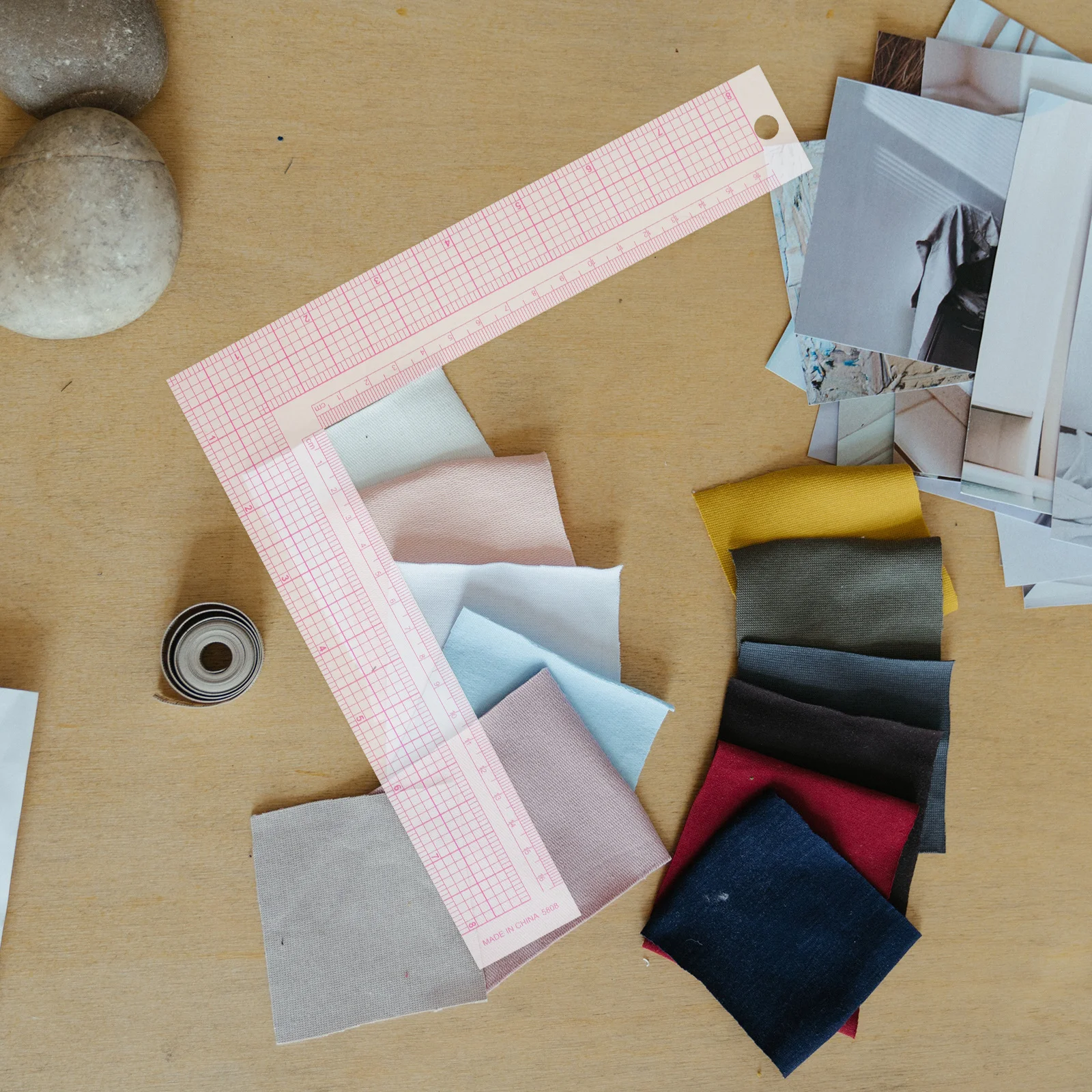 2 قطعة مسطرة الخياطة L منحنى مربع البلاستيك خياط أداة قياس المهنية الملابس نمط أداة لوازم الخياطة للنسيج #4