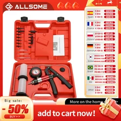 ALLSOME-Herramienta de diagnóstico automático para coche, pistola manual de vacío, bomba de freno, purgador adaptador de depósito de líquido, kit de herramientas de prueba de aceite