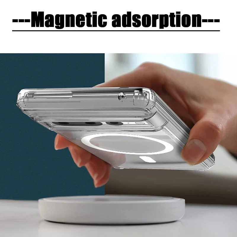 For Google Pixel 9 Pro XL Case Magnetic Transparent Magsafe Protective Cover For Google Pixel 9 Pro