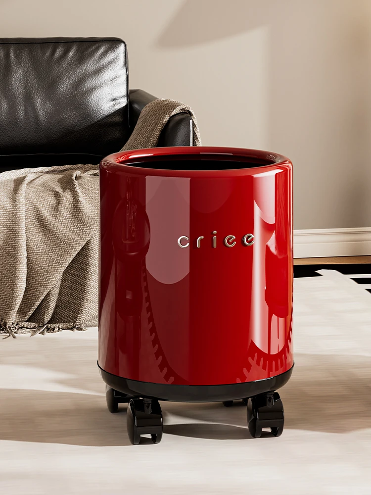 

Luxury Retro Tra Can for Living Room Kitchen Batoom with Wheels High Aesthetic Value Home Use Large Capaci round ape