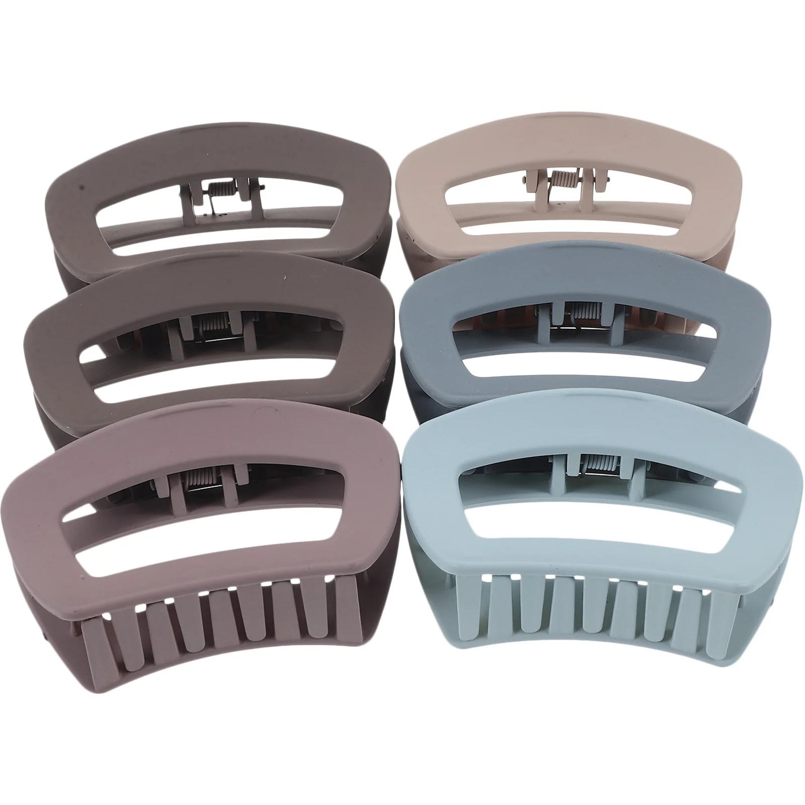 

6Pcs Plastic Hair Claw Clips Women Jaw Clips Durable Lightweight Hair Clamp Set for Bath Makeup Cooking Party Jaw Clip