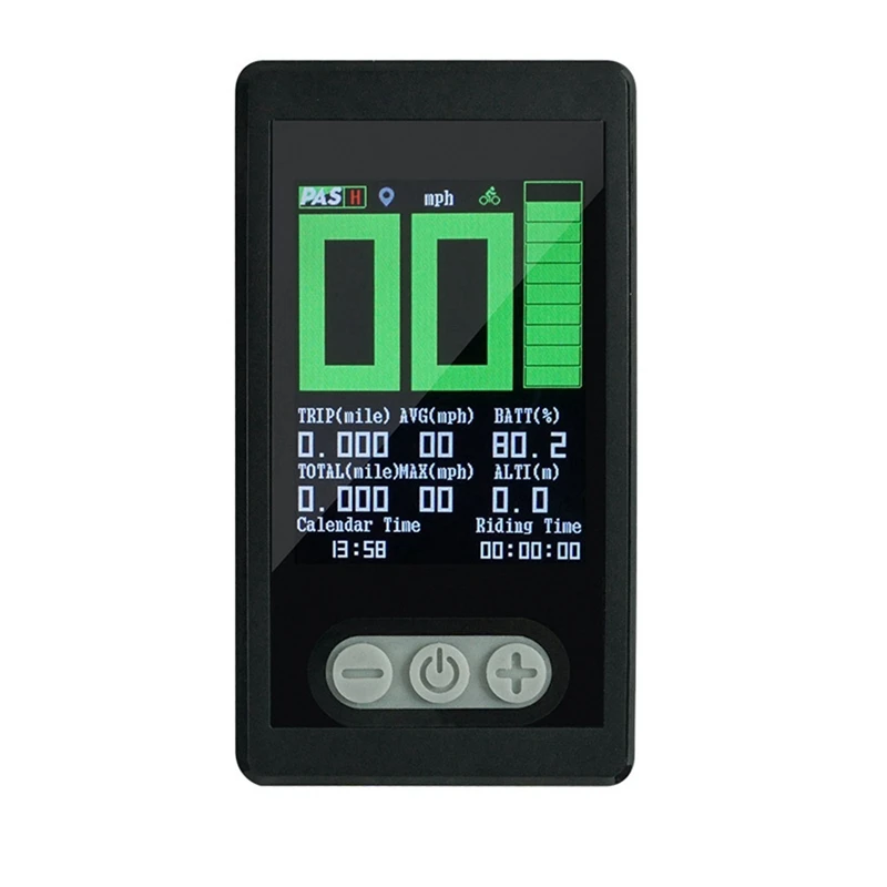 EBike Speedometer Bicycle LCD Display Meter with GPS PAS Gear Smart LCD Screen IP65 for Electric Mountain Bike Dashboard-PZZW