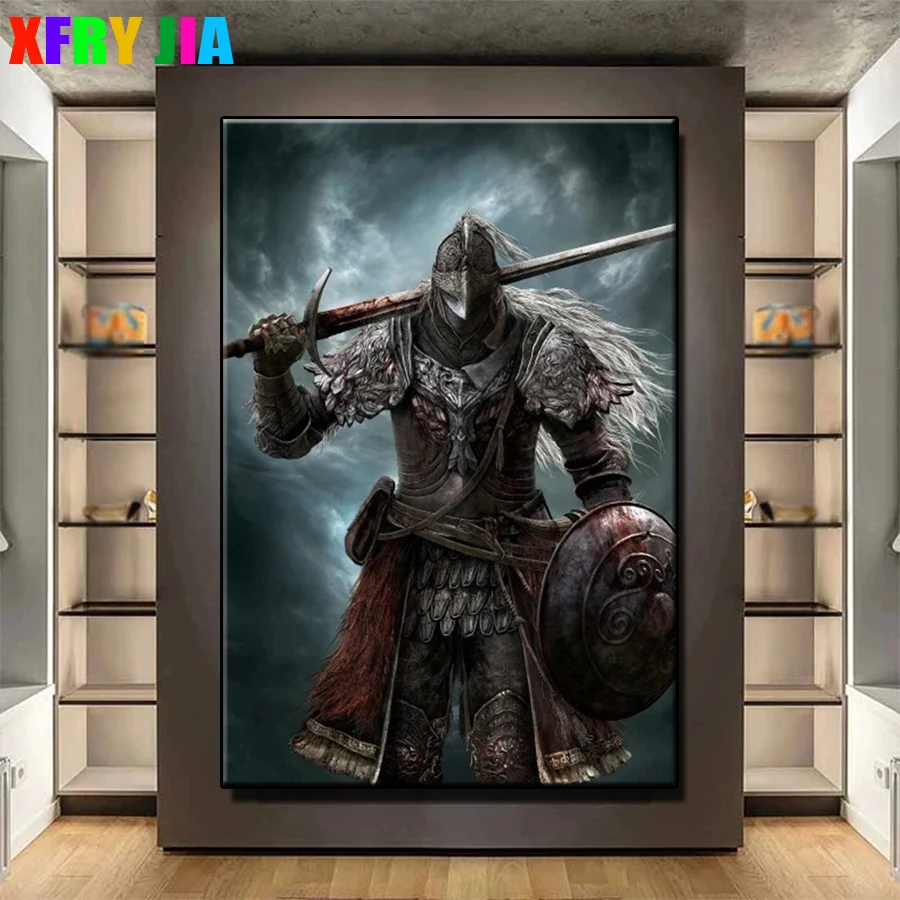 5D DIY Diamond Embroidery God Warrior Mythical Figure Nordic Art Full Kits Diamond Painting Cross Stitch Decor For Home