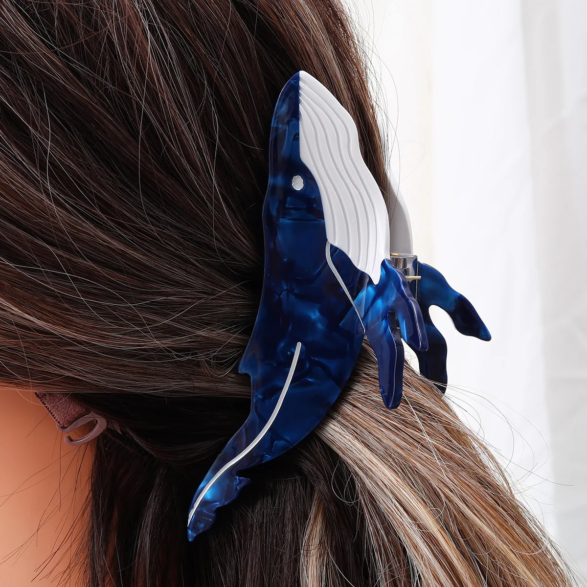 YHJ Blue Fairy Hair Claw Marine Animal Series Acetate Hair Claw Clip Crabs Hair Accessories for Women Girls