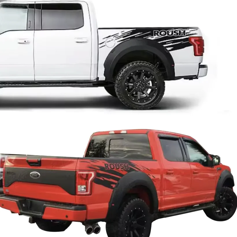 

Sport Accessories Body Trunk Matt Black Sticker Decal Stripe Vinyl Graphics for Ford F150 F-150 Raptor 2015-2017 2018 2019