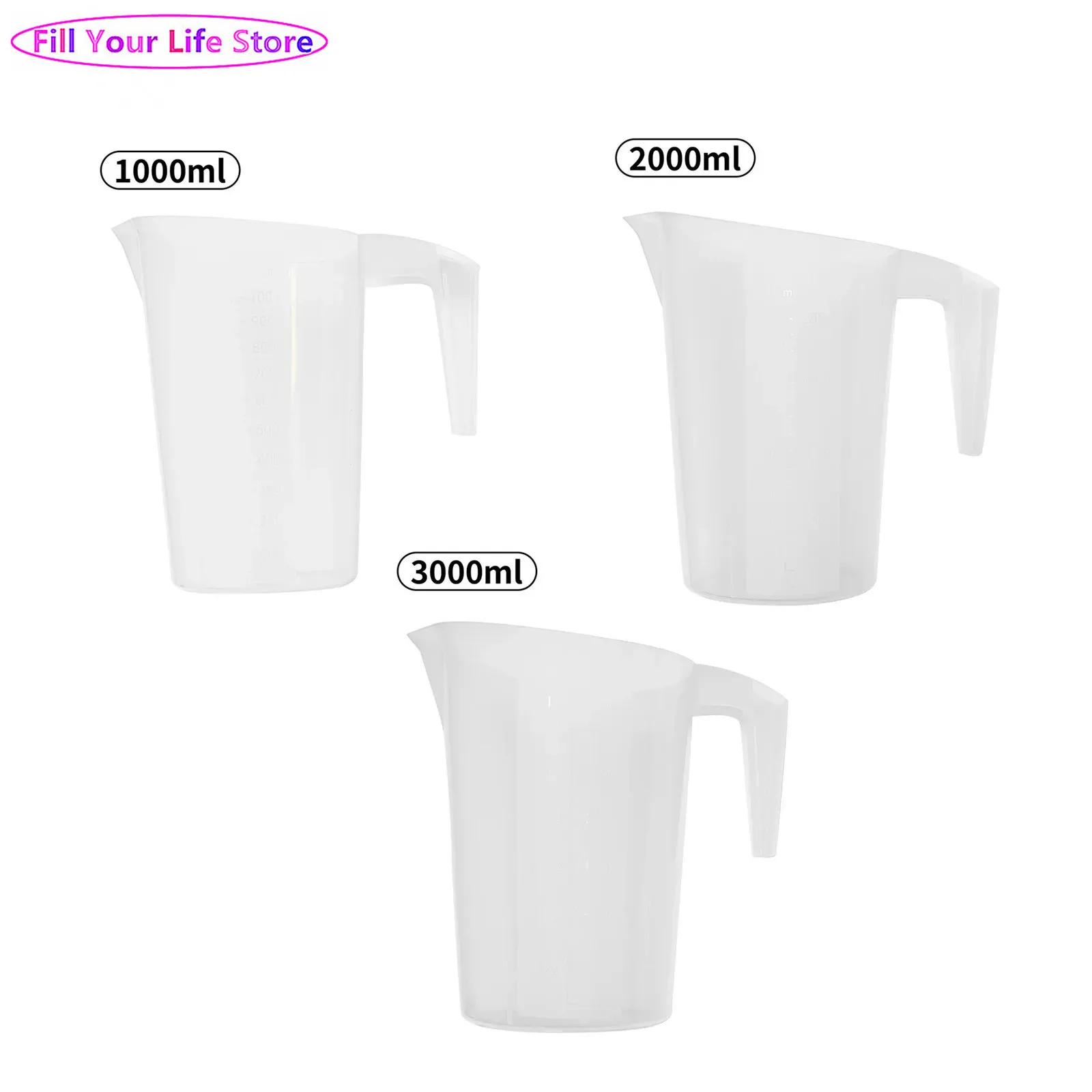 

Plastic Food Grade Kitchen Measuring Cup Graduated Measuring Liquid Ice Tea Pitchers for Baking Laboratory Mixing Container